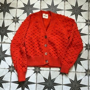 Misha + Puff persimmon cardigan in cotton xs/s